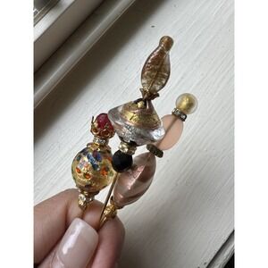 HATPINS‎ Gold Red 5 inch